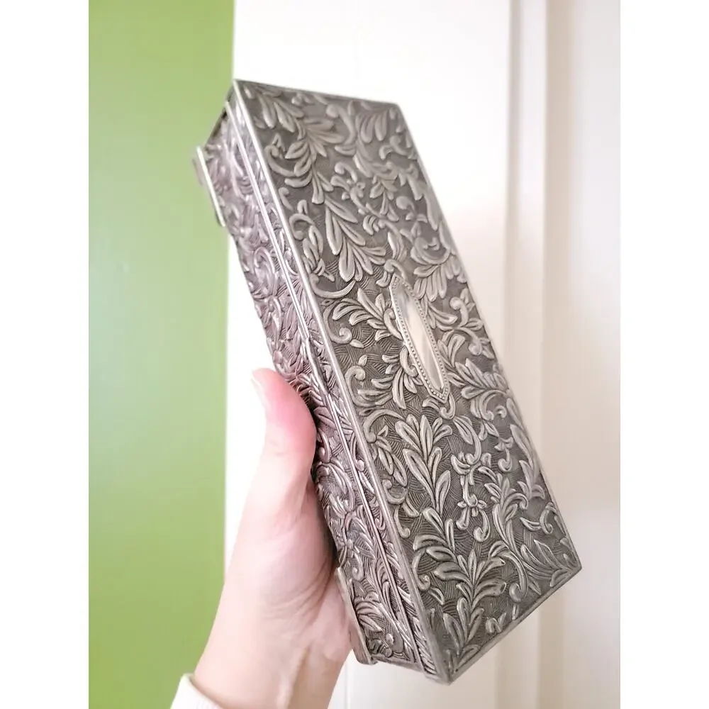 Godinger Foliage Scroll Silverplate Jewelry Box